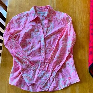 Tommy Hilfiger womens long sleeve button down shirt size 6.